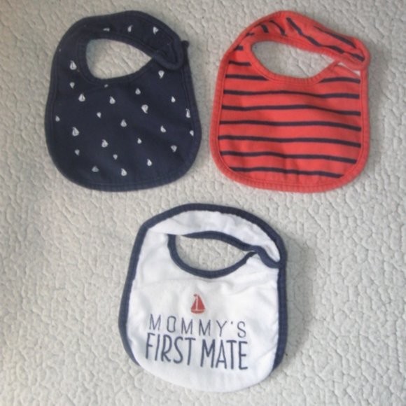 5/$20 Carters Nautical Themed Bundle Of Bibs - Picture 1 of 5